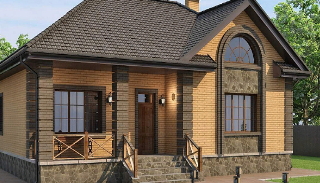 Проекты одноэтажных домов из кирпича | СТРОЙСЕРВИС - Омск от 3580 рублей